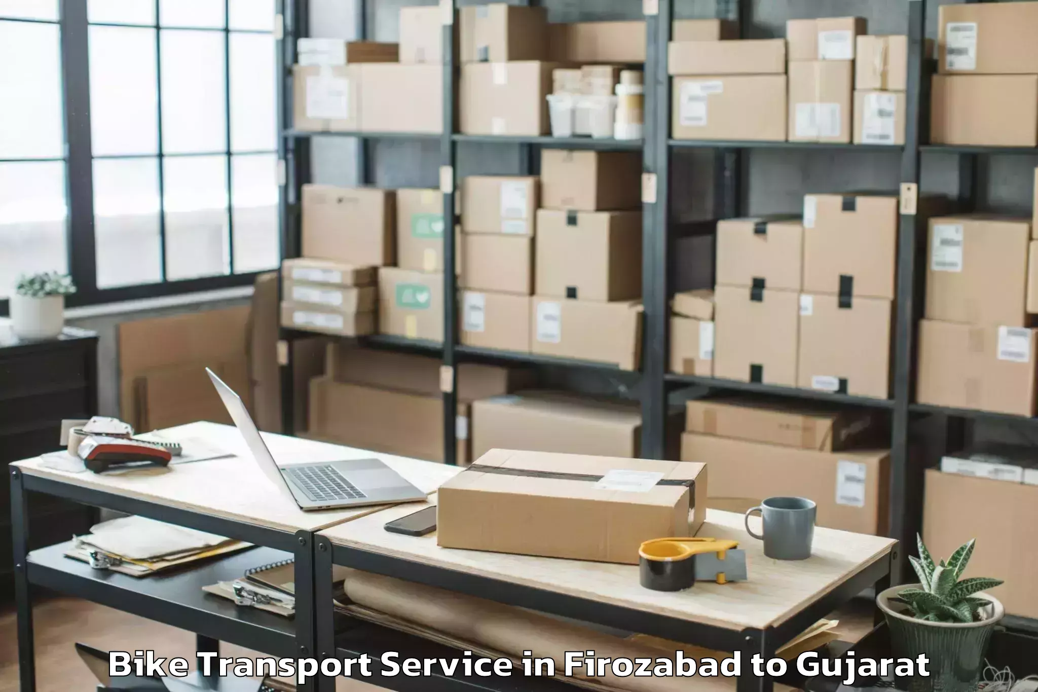 Book Firozabad to Santalpur Bike Transport Online